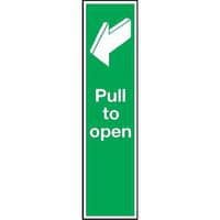 Pull to Open Push Plate Sign for Doors and Emergency Exits