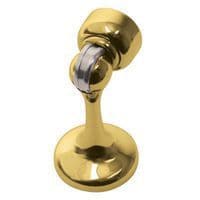 Magnetic Door Stop/Holder - 88 x 44mm - Polished Brass - Secure