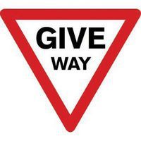 Give Way Sign - Class 2 - Wall Or Post - Traffic/Car Park Safety Signs