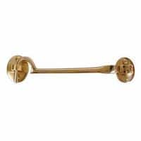 Heavy Silent Cabin Hook & Eye - 150mm - Durable Polished Brass