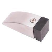 Wedge Floor Mounted Door Stop - 76mm - Satin Stainless