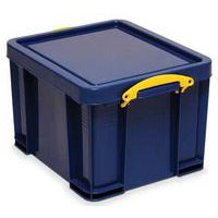 35 L Solid Blue Really Useful Storage Box - Pack of 2 Durable Storage