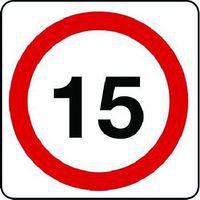 15 Mph - Aluminium Sign