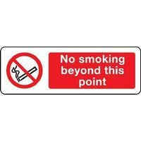 No Smoking Beyond This Point Sign for Public Spaces and Safety