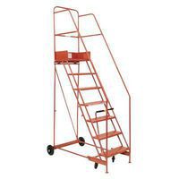 Folding Step Ladders With Wheels, Safety Handrails And Metal Treads