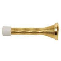 Spring Projection Door Stop - 78mm - Brass Plated - Hardware