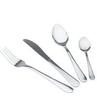 Stainless Steel Cutlery - Knives Forks Spoon & Teaspoons - Packs of 12