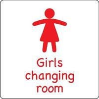 Girls' Changing Room Signs for School and Public Restrooms