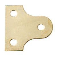 Glass Plate - 19mm - Brass Plated - Pack of 10