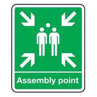 Assembly point Sign for Post Mounting