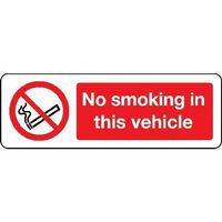 No smoking in this vehicle Sign