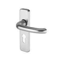 Altro Strasbourg Door Handle - Euro Lock Set - Satin Aluminium