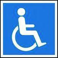 Disabled Toilet Sign - Blue & White for Accessibility