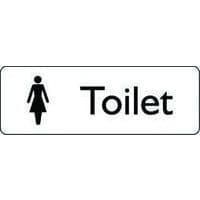 Female Toilet Sign - Black & White for Building Navigation and Safety