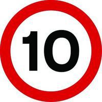 Red/White 10 Mph - Class 2 Reflective Speed Limit Sign - Road Safety