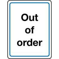 Out of Order Sign for Maintenance and Safety Notices