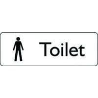 Male Toilet Sign - Black & White for Building Navigation and Safety