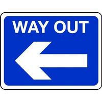 Way Out Arrow Left - Sign