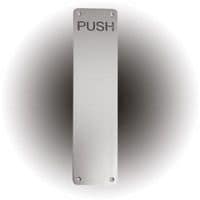 Altro Push Finger Plate - 300 x 75 x 3mm - Satin Aluminium