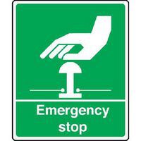 Emergency stop Sign - Green