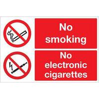 No Smoking No Electronic Cigarettes Sign for Public Spaces and Safety