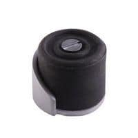 Round Floor Mounted Door Stop - 38mm - Satin Anodised Aluminium