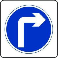 Turn Right - Aluminium Sign