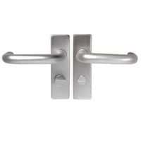 Altro Puma Return to Door Handle - Bathroom Set - Aluminium