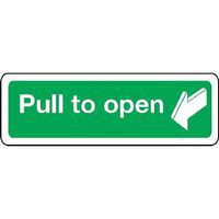 Pull To Open - Sign