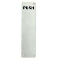 Altro Push Finger Plate - 375 x 75 x 1.5mm - Satin Stainless Steel