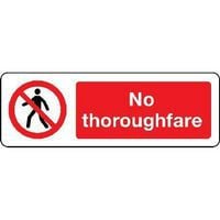 No Thoroughfare Sign for Traffic Control and Safety