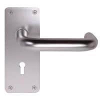 Return to Door Handle Aluminium Keyhole Lock Set 20mm