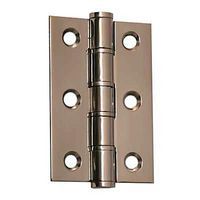 Washered Stainless Steel Hinge - 76 x 51 x 2mm - Polished Stainless