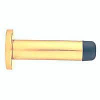 Stylish Concealed Fixing Projection Door Stop - 70mm - Polished Brass