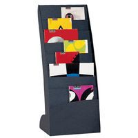 Curved literature display - 8 compartment unit.