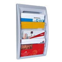 Slver 4 pocket wall display unit.