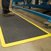 Anti-fatigue interlocking tiles.