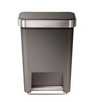 45L Grey Plastic Pedal Bin