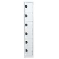 Grey Storage Lockers 6 Door - 1800x315x300mm