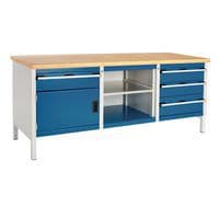 Bott Cubio Workbench with 4 Drawers 1 Cupboard & 1 Shelf - Functional