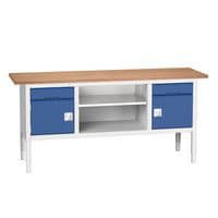 Bott Verso Adjustable Workbench With Storage HxWxD 830-930x2000x600mm