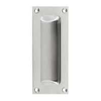 Rectangular Flush Aluminium Door Pull - 102 x 45mm - Satin Chrome