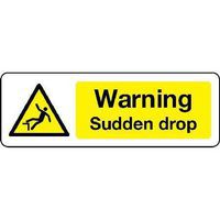 Warning Sudden Drop Sign for Industrial Safety and Warnings