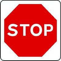 Red/White Stop Sign - Aluminium Road Safety Signs - Traffic Control UK