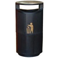 Round Outdoor Hooded Bin - 94L for Waste Management and Recycling