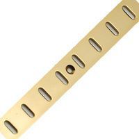 Flat Bookcase Strip - 1829 x 19mm - Electro Brass Plated