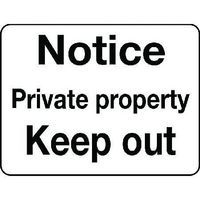 Notice Private Property Keep Out Sign for Security and Safety