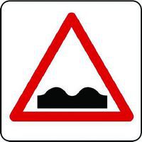 Uneven Road Aluminium Sign for Traffic Control and Safety