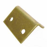 Angled Latch Plate - 25 x 35 x 15mm - Brass for Fastening & Protection