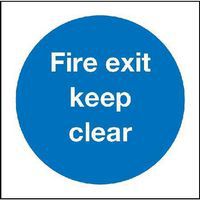 Fire Exit Keep Clear - Sign